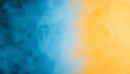 Poster - A stunning artistic blend of blue and yellow colors creates a vibrant background. The smooth gradient adds depth, perfect for creative projects, graphics, and digital design.