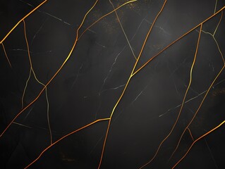 Poster - A stunning black background with intricate golden veins creates a luxurious and modern aesthetic, perfect for design projects, wallpapers, and elegant themes.