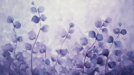 Poster - Lavender foliage creates a serene atmosphere with soft hues and delicate textures for a calming effect