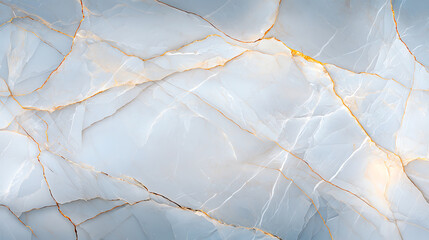 Poster - A stunning close-up of a blue and white marble texture featuring intricate veins and patterns, perfect for backgrounds, web design, or creating elegant visual compositions.