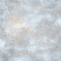 Poster - A stunning marble texture featuring elegant gray tones and subtle golden veining, perfect for backgrounds, designs, and artistic projects