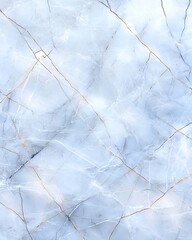 Poster - A stunning marble texture featuring soft blue tones and delicate golden veins. Ideal for backgrounds, websites, or any design project requiring elegance and sophistication.
