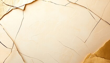 Poster - A textured background featuring cracked surfaces in soft beige tones, ideal for design projects and artistic overlays, creating an elegant and earthy backdrop for any creative ende