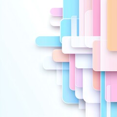 Poster - A vibrant and modern abstract design featuring layered shapes in pastel colors. This visually engaging composition is perfect for use in digital projects or print media.