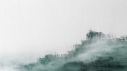 Poster - Elegant subtlety of a clean white canvas with soft pencil marks highlighting texture and form