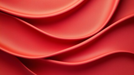 Poster - A vibrant red wave pattern, showcasing smooth curves and elegant lines. This abstract image evokes a sense of fluidity and warmth, perfect for modern design projects.