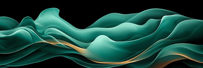 Poster - Abstract wave patterns create a harmonious blend of colors and movement, perfect for backgrounds, design projects, or creative art compositions that evoke serenity and flow.