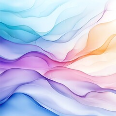 Poster - An abstract design showcasing flowing waves of soft colors blending seamlessly, creating a calming and harmonious visual experience suitable for various creative projects.