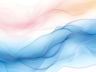 Poster - An abstract wave design showcasing a blend of soft colors, creating a soothing and modern aesthetic. Ideal for backgrounds, digital art, and design projects.
