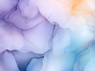 Poster - An ethereal abstract background featuring soft layers of pastel colors blending seamlessly together, creating a dreamy and calming atmosphere perfect for various design projects.