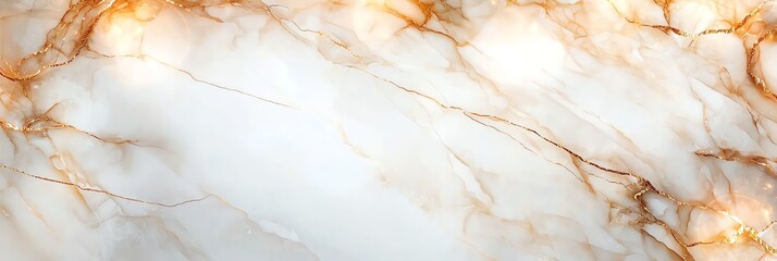 Poster - Elegant marble background featuring white and orange veining, perfect for design projects, presentations, or as a decorative element in various creative fields.