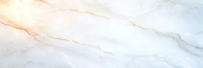 Poster - Elegant marble texture featuring soft white tones with subtle golden veins. Perfect for backgrounds, design, and artistic projects that require a touch of sophistication.