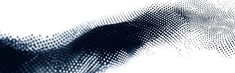 Poster - Dynamic halftone design showcasing midnight tones with fluid patterns and textures