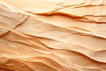Poster - This image showcases an intricate texture of layered paper, emphasizing soft curves and warm colors, perfect for backgrounds, design projects, and artistic inspirations.