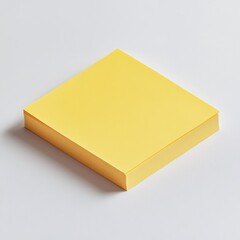 Poster - Bright yellow sticky note pad lying flat on a surface for organization and reminders