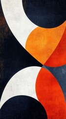 Fototapete - Bold vibrant abstract graphic featuring deep colors and dynamic shapes in a modern design