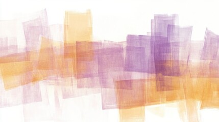 Fototapete - Colorful soft pencil strokes create a gentle abstract background with warm hues blending harmoniously over white space