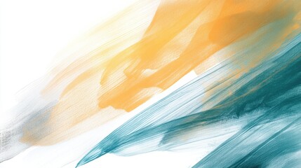 Poster - Soft pencil strokes create an abstract composition with warm and cool tones blending together in a tranquil display