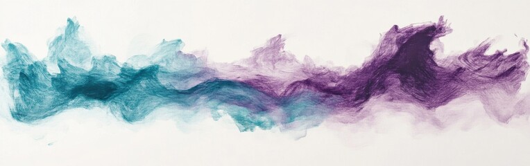 Aufkleber - Delicate fusion of lavender and teal creating a minimalist unfinished art piece