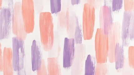 Fototapete - Colorful minimalist background with soft pencil strokes in peach and purple hues on white canvas