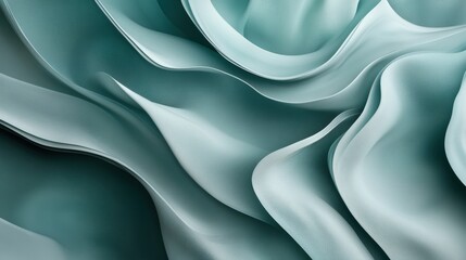 Poster - Delicate gray strokes create a flowing design resembling silky fabric in soft muted tones