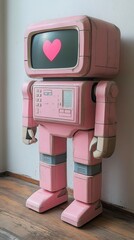 Wall Mural - Vintage Apple Macintosh Pink Girl Robot Toy