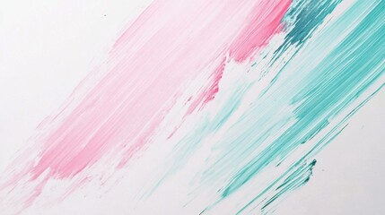 Aufkleber - Colorful brush strokes on a clean white background creating a subtle artistic effect with gentle pastel hues