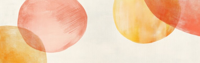 Aufkleber - Abstract pencil strokes create a vibrant design with warm tones and fluid shapes that evoke a playful atmosphere in a modern art style