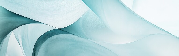 Poster - Abstract pencil strokes create a fluid composition with soft curves and gentle hues that evoke calming movement and depth