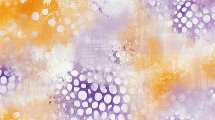 Leinwandbilder - Abstract dotted pattern in pastel amber and lavender tones creates a soft visual texture for artistic projects and backgrounds