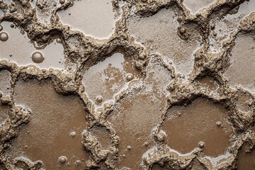 Aufkleber - Abstract cracked mud texture with wet and dry surfaces.
