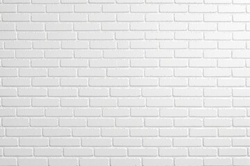 Wall Mural - White brick wall background with clean and minimalistic texture.