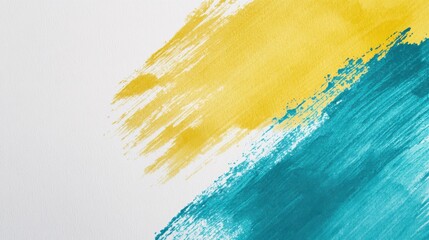 Poster - Creative display of bold colors on a soft white background showcasing an artistic brushstroke technique
