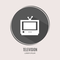 Poster - Symbol television logo. Illustration of television in flat. Stock vector.