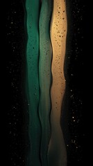 Poster - Organic liquid textures in forest green and earthy tones convey natural harmony and movement