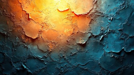 Aufkleber - Abstract textured background with warm and cool tones dramatic
