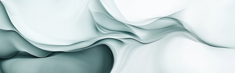 Aufkleber - Intricate abstract white composition with faint layered textures and soft curves reflecting subtle elegance and tranquility