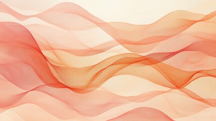 Poster - Abstract pencil strokes create flowing waves of warm hues in a dynamic composition that evokes feelings of movement and emotion
