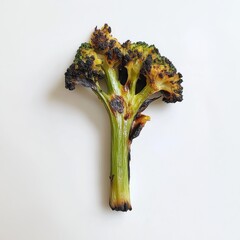 Poster - Roasted broccoli floret with charred edges showcasing perfect caramelization and texture