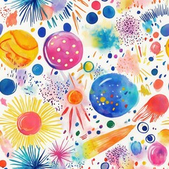 Poster - Colorful playfulness fills the canvas with whimsical doodles and vibrant designs for creative inspiration