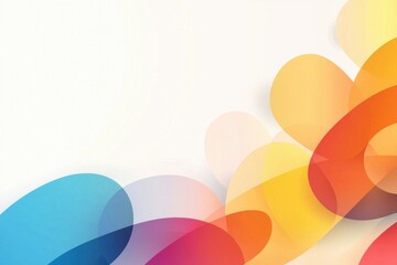 Poster - Colorful Geometric Abstract Background with Curved Shapes and Soft Gradients