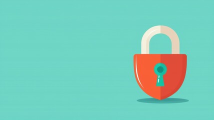 Poster - Digital Security Shield Concept with Lock Representation and Cybersecurity Theme
