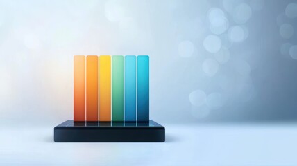 Poster - Futuristic UI Concept for a Smart Device Displaying Colorful Interface Bars