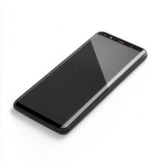 Poster - Compact black smartphone with a glowing screen displays modern technology features and sleek design