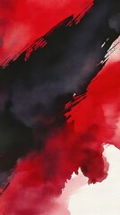 Poster - bold and dramatic watercolor composition showcasing dynamic movement and contrasting colors