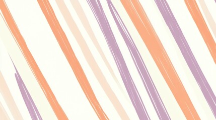 Aufkleber - Soft pastel peach and lavender dashed lines create a soothing backdrop for creative designs and artistic projects