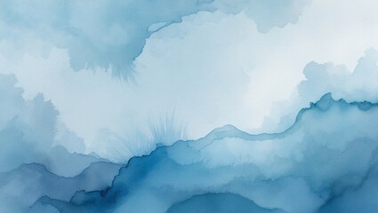 Poster - soft blue watercolor pattern evokes calm and tranquility in artistic design for various creative pro