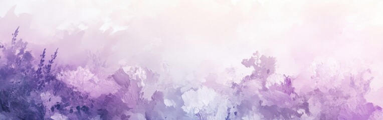 Aufkleber - Elegant pastel lavender and pink haze creating a serene landscape at dawn in a tranquil setting