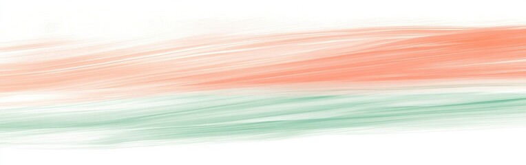 Aufkleber - Elegant pastel coral and mint lines create a soothing and harmonious abstract background in soft hues