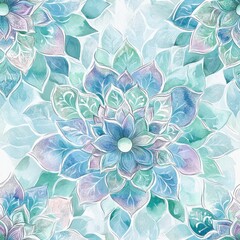 Aufkleber - Intricate doodle cartoon drawings of floral patterns showcasing vibrant colors and detailed designs